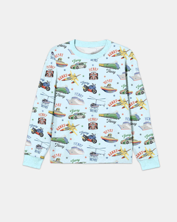 Fast Lane Custom Name Daddy & Me Matching Bamboo Men's Pajama Set