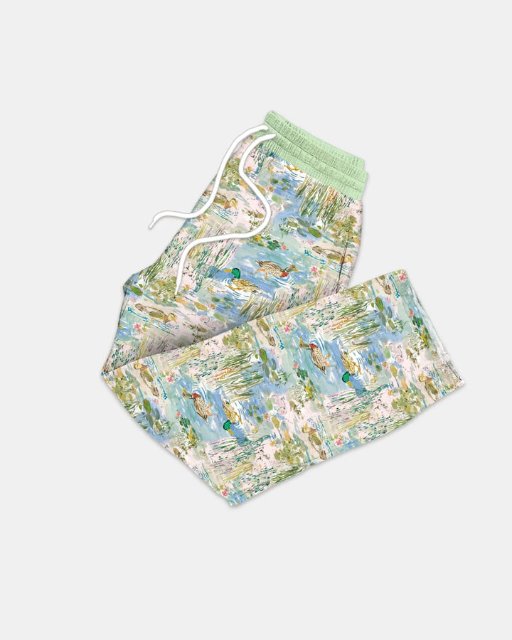 Watercolor Mallard Duck Bamboo Men's Pajama Set