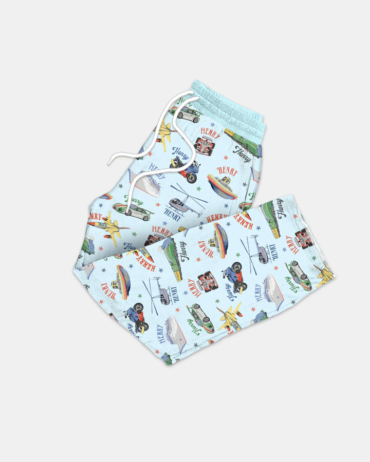 Fast Lane Custom Name Daddy & Me Matching Bamboo Men's Pajama Set