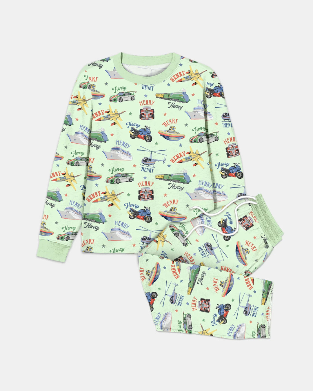 Fast Lane Custom Name Daddy & Me Matching Bamboo Men's Pajama Set