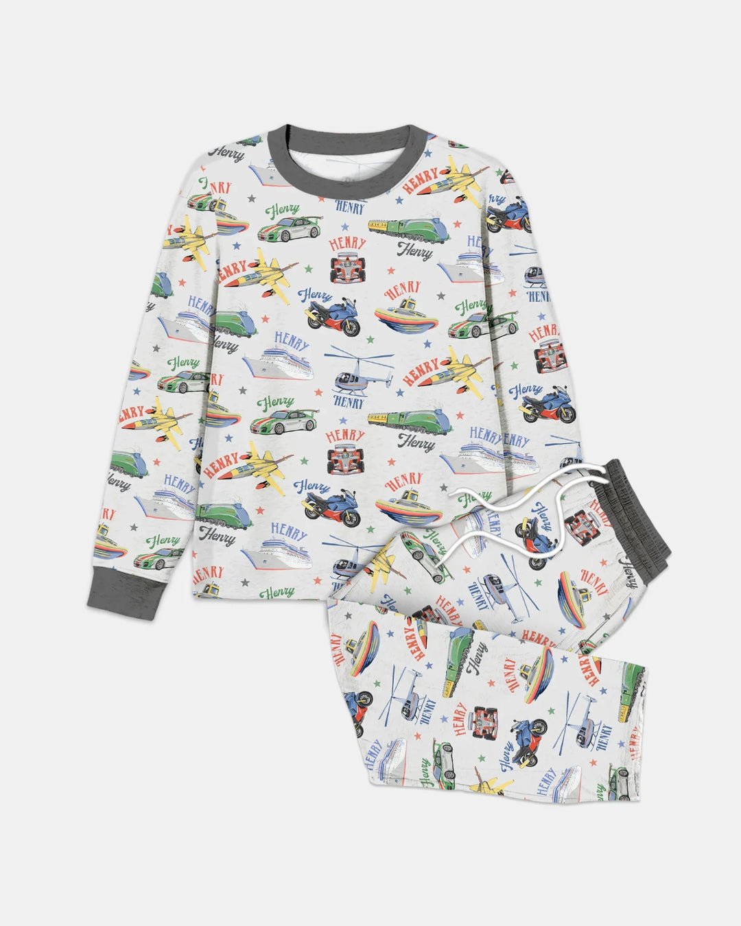 Fast Lane Custom Name Daddy & Me Matching Bamboo Men's Pajama Set