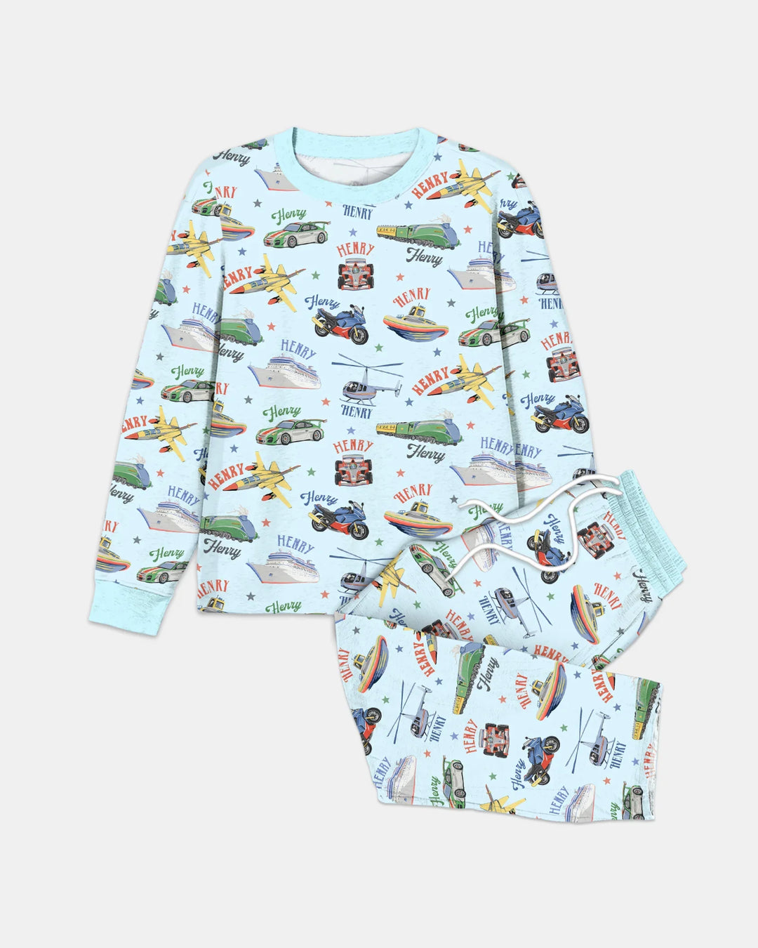 Fast Lane Custom Name Daddy & Me Matching Bamboo Men's Pajama Set