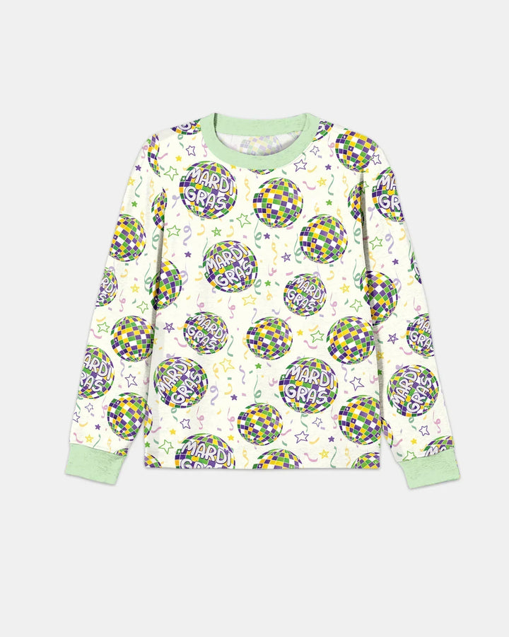 Mardi Gras Disco Ball Bamboo Men's Pajama Set