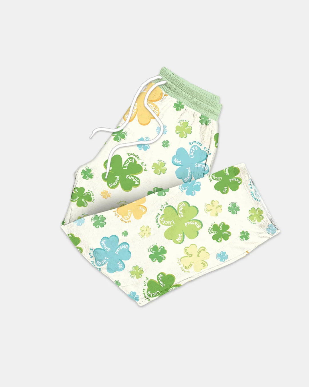 Shamrocks Print St. Patrick's Day Bamboo Men's Pajama Set