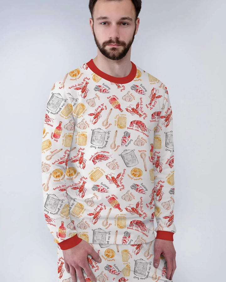 Crawfish Boil Bamboo Men's Pajama Set