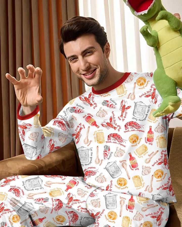 Crawfish Boil Bamboo Men's Pajama Set