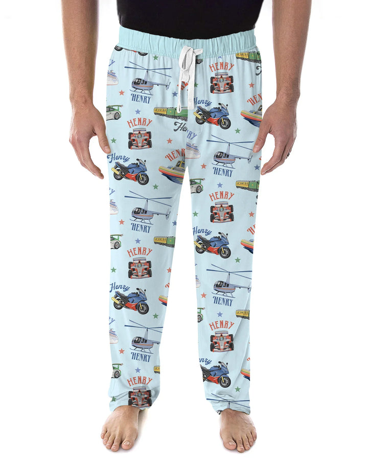 Fast Lane Custom Name Daddy & Me Matching Bamboo Men's Pajama Set