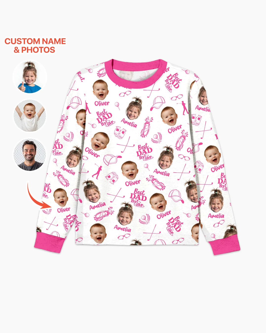 Custom Photo Best Dad By Par Bamboo Men's Pajama Set