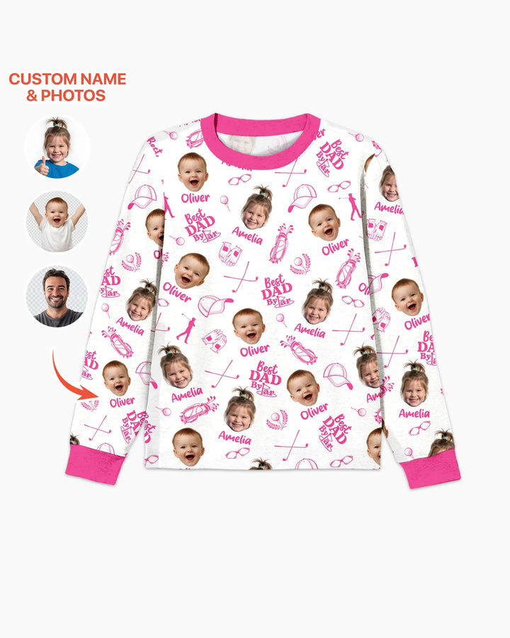 Custom Photo Best Dad By Par Bamboo Men's Pajama Set