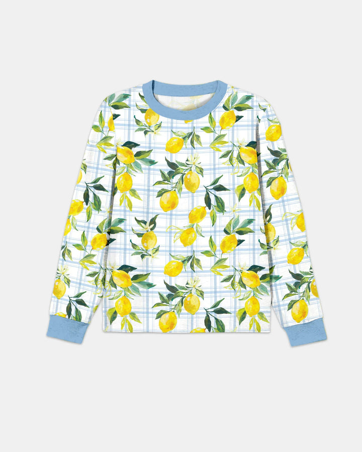 Mediterranean Lemons Family Matching Bamboo Men's Pajama Set
