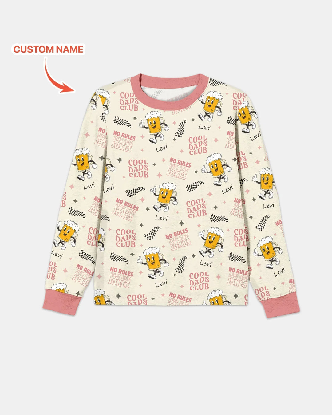 Custom Name Cool Club Daddy & Me Matching Bamboo Men's Pajama Set