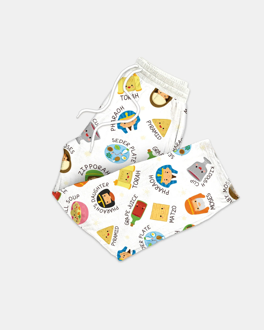 Cute Passover Characters Bamboo Men's Pajama Set