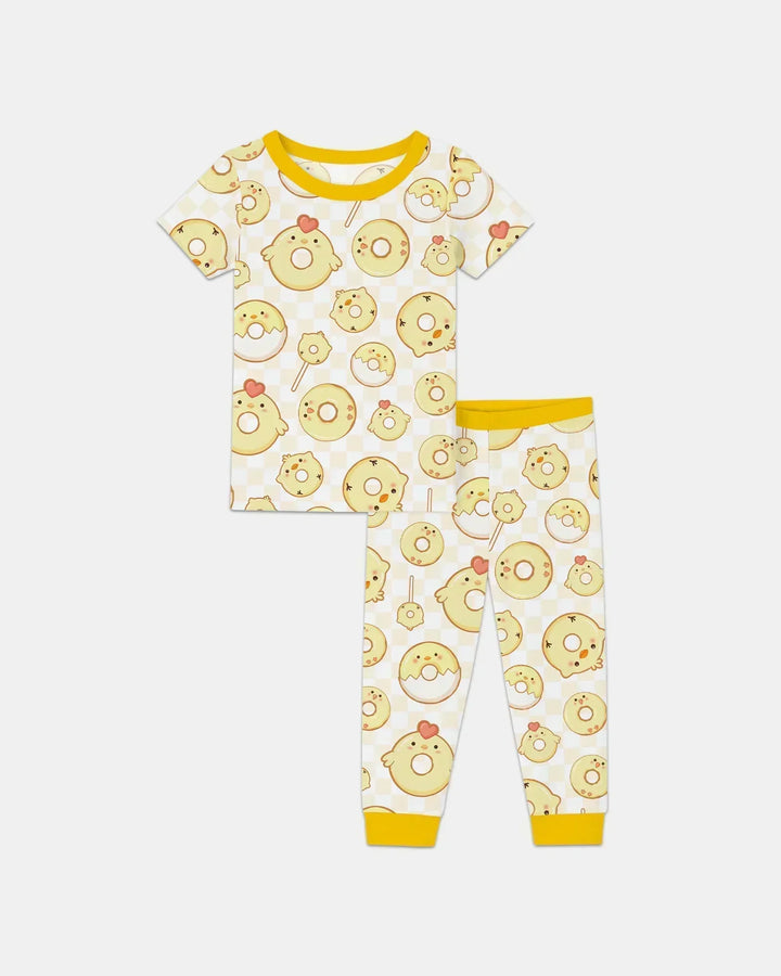 Easter Donuts Bamboo Two Piece Short Sleeve Pajama Set