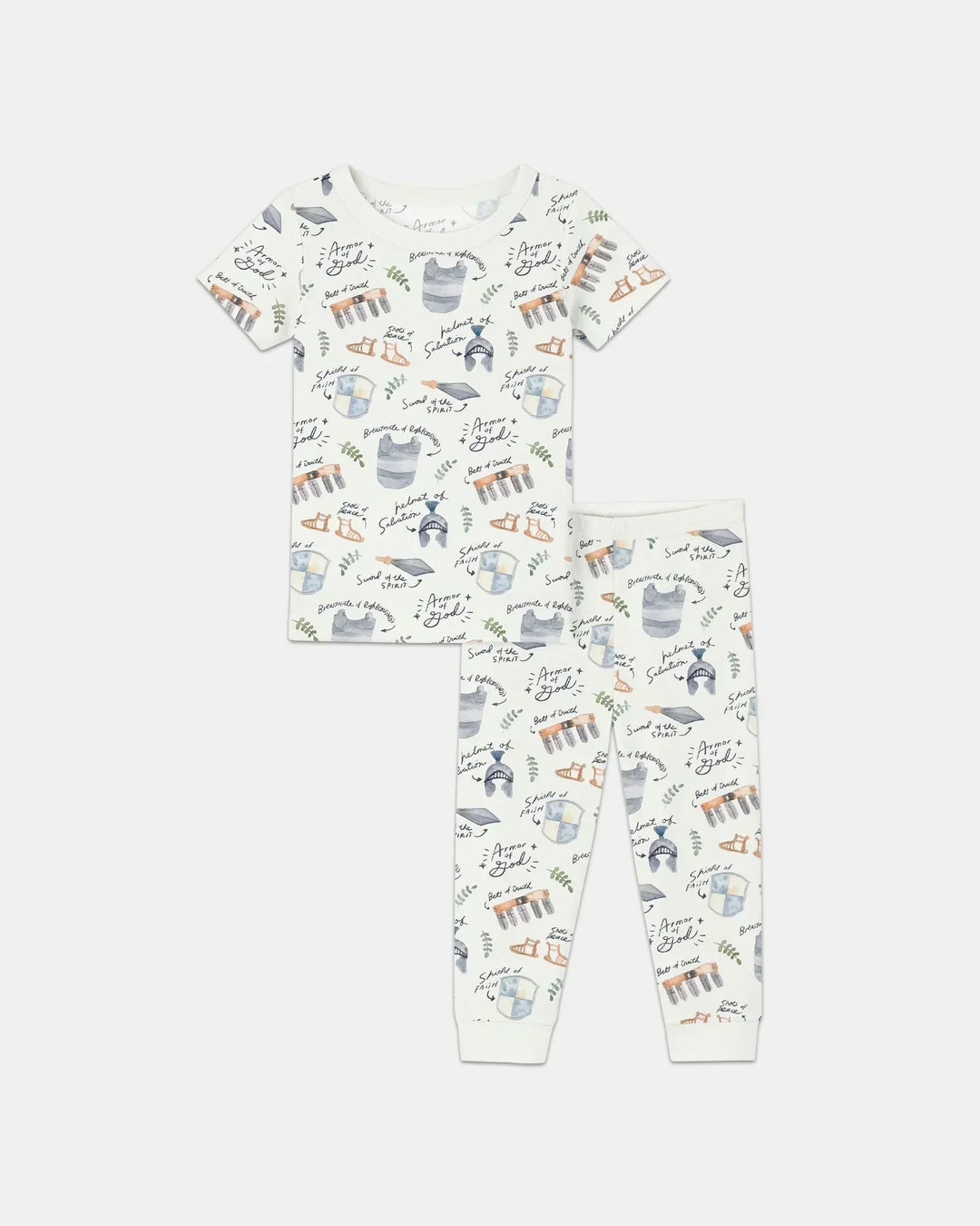 Ephesians 6:10-18 Armor of God Bamboo Two Piece Short Sleeve Pajama Set