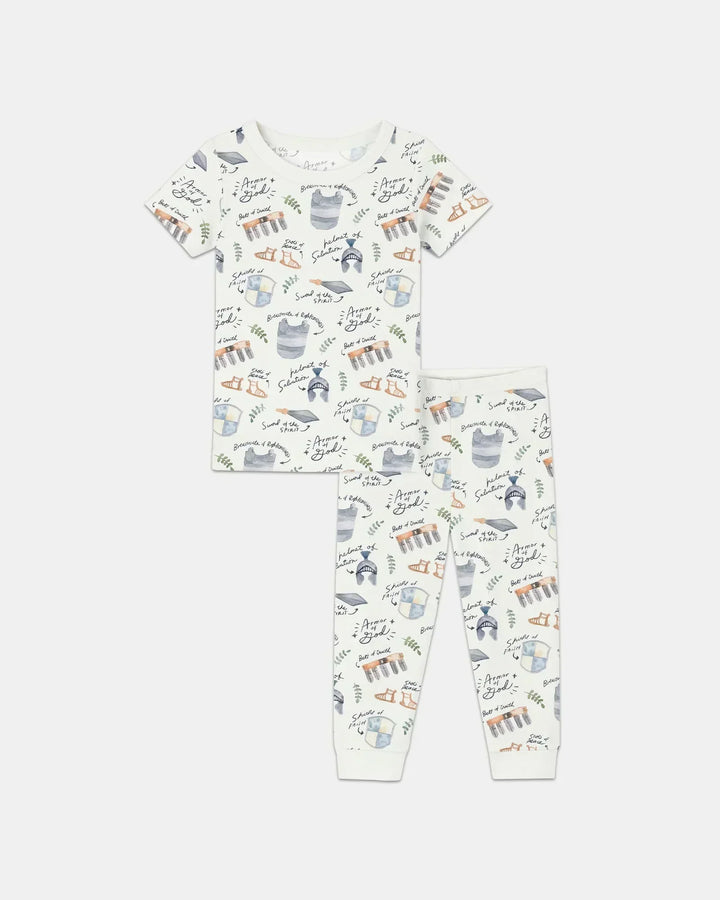 Ephesians 6:10-18 Armor of God Bamboo Two Piece Short Sleeve Pajama Set