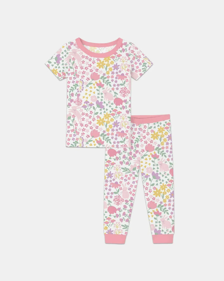 Spring Garden Bamboo Two Piece Short Sleeve Pajama Set