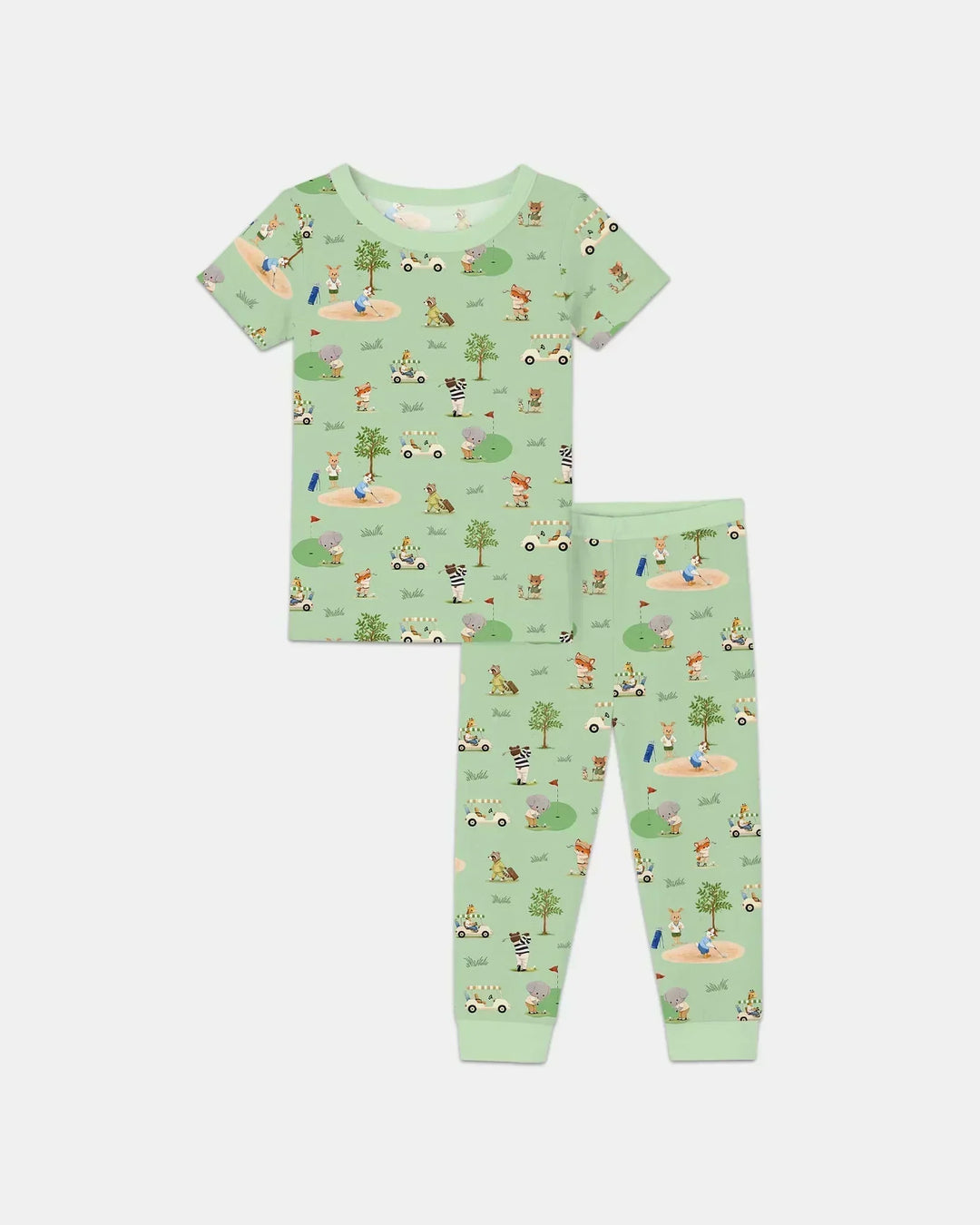 Let's Golf Bamboo Two Piece Short Sleeve Pajama Set