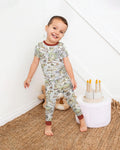 Pirate Treasure Map Daddy & Baby Matching Bamboo Two Piece Short Sleeve Pajama Set