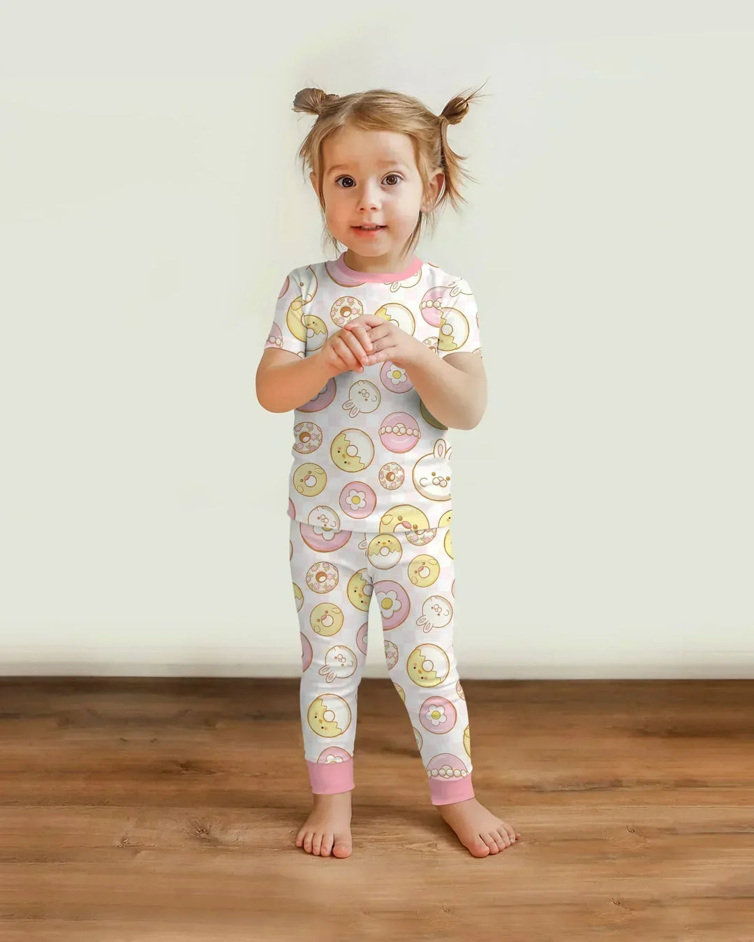 Easter Donuts Bamboo Two Piece Short Sleeve Pajama Set