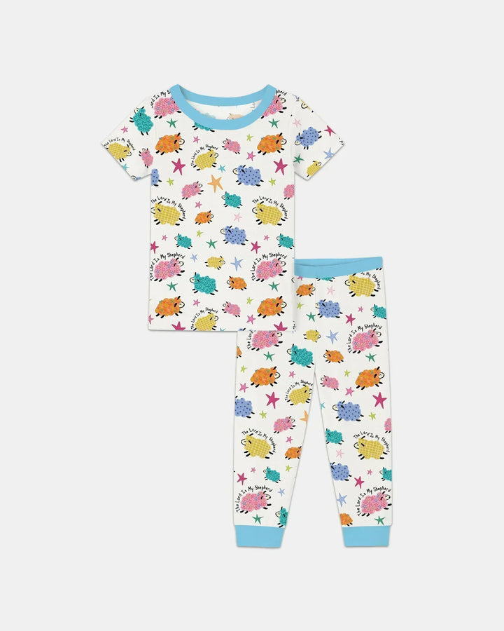 The Lord Is My Shepherd Bamboo Two Piece Short Sleeve Pajama Set