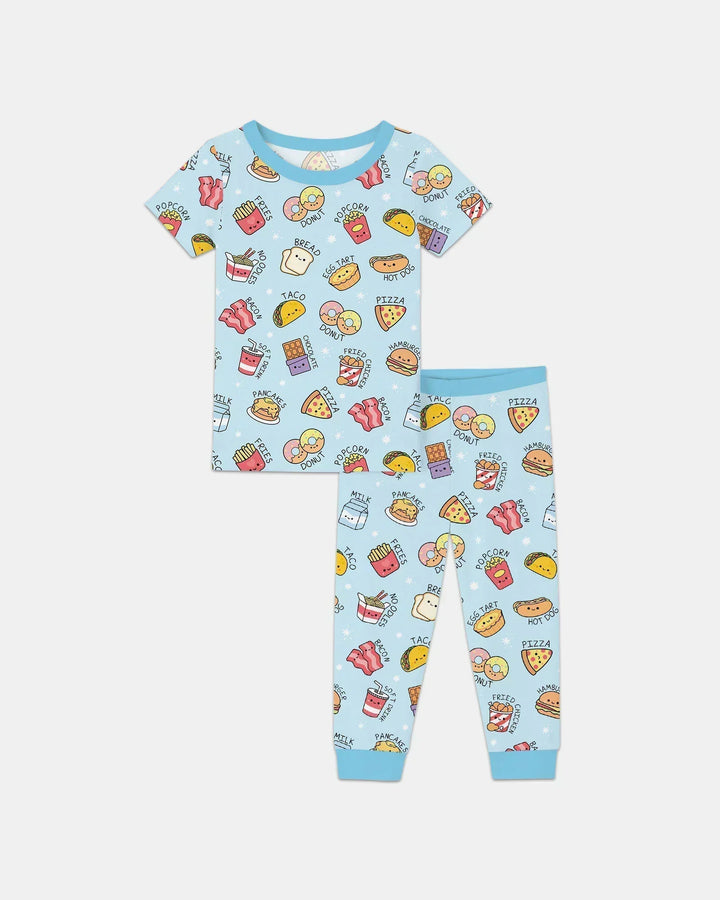Kawaii Yummy Food Bamboo Two Piece Short Sleeve Pajama Set