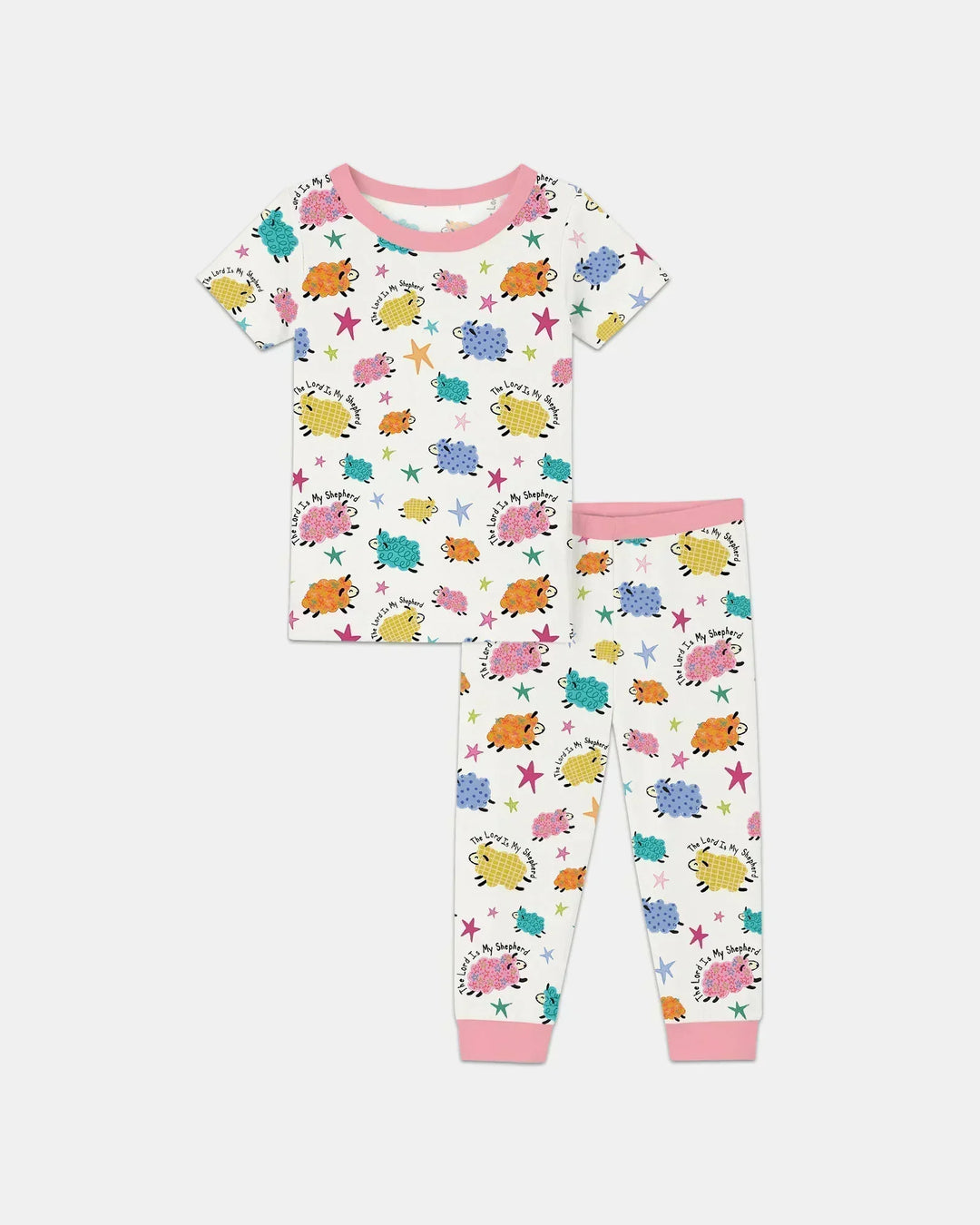 The Lord Is My Shepherd Bamboo Two Piece Short Sleeve Pajama Set