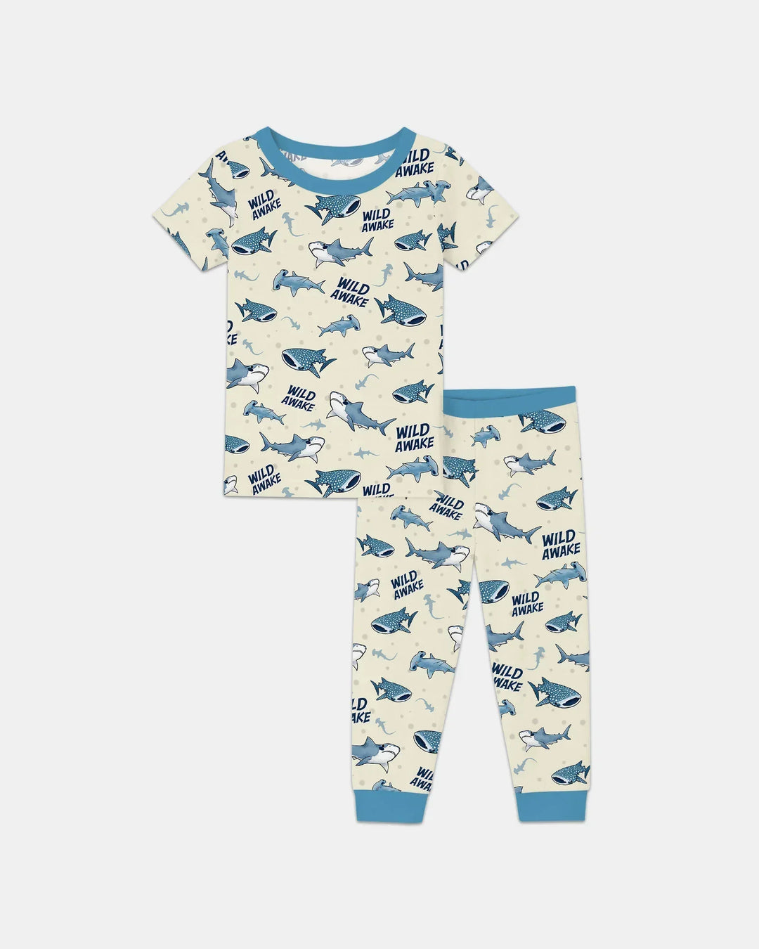 Wide Awake Matching Daddy & Me Bamboo Two Piece Short Sleeve Pajama Set