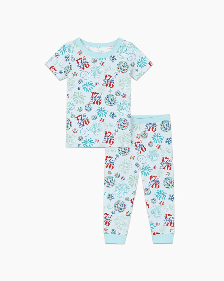 Land Of Free Family Matching Bamboo Two Piece Short Sleeve Pajama Set