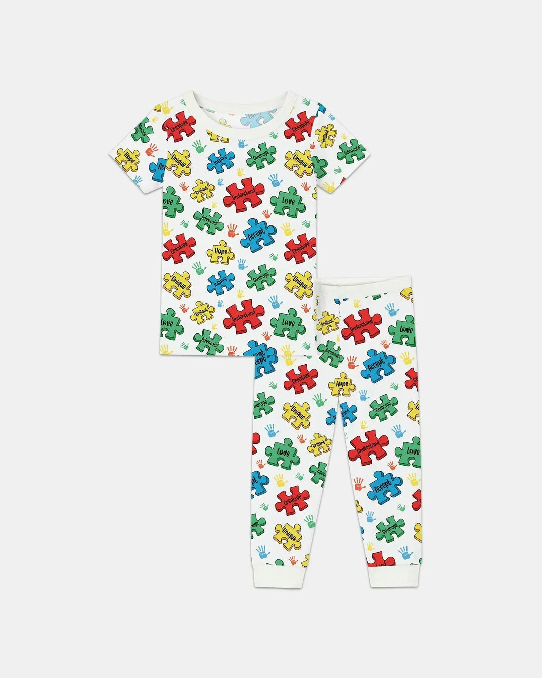 Puzzle You Are Bamboo Two Piece Short Sleeve Pajama Set