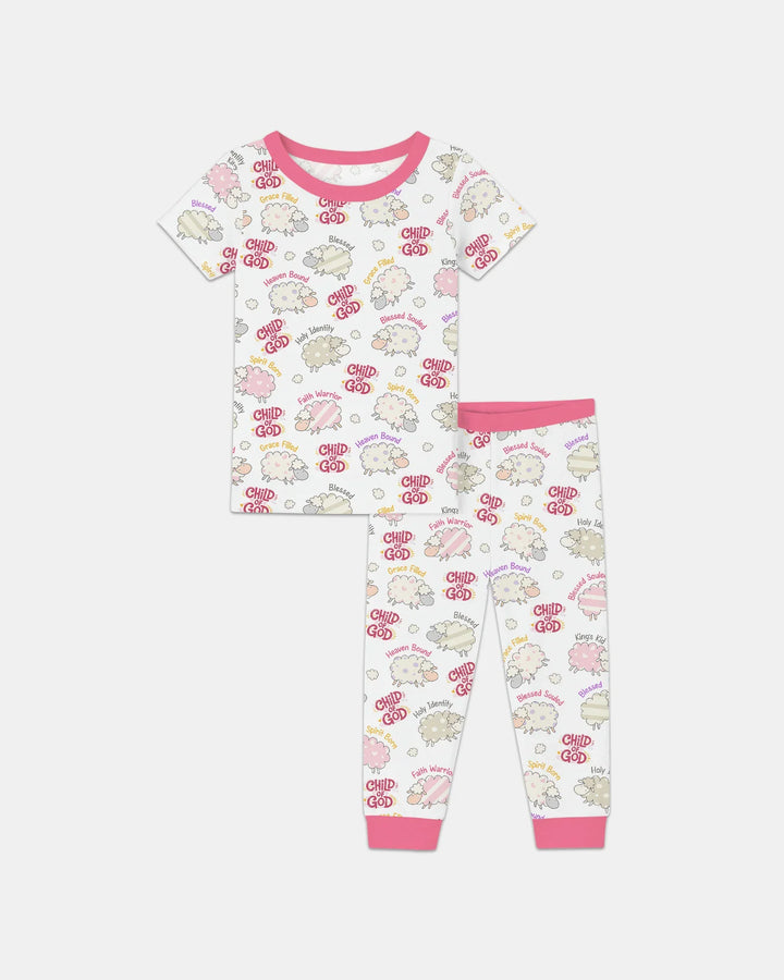 A Child Of God Girl Bamboo Two Piece Short Sleeve Pajama Set