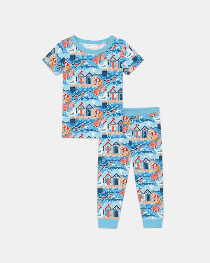 Little Beach Day Bamboo Two Piece Short Sleeve Pajama Set