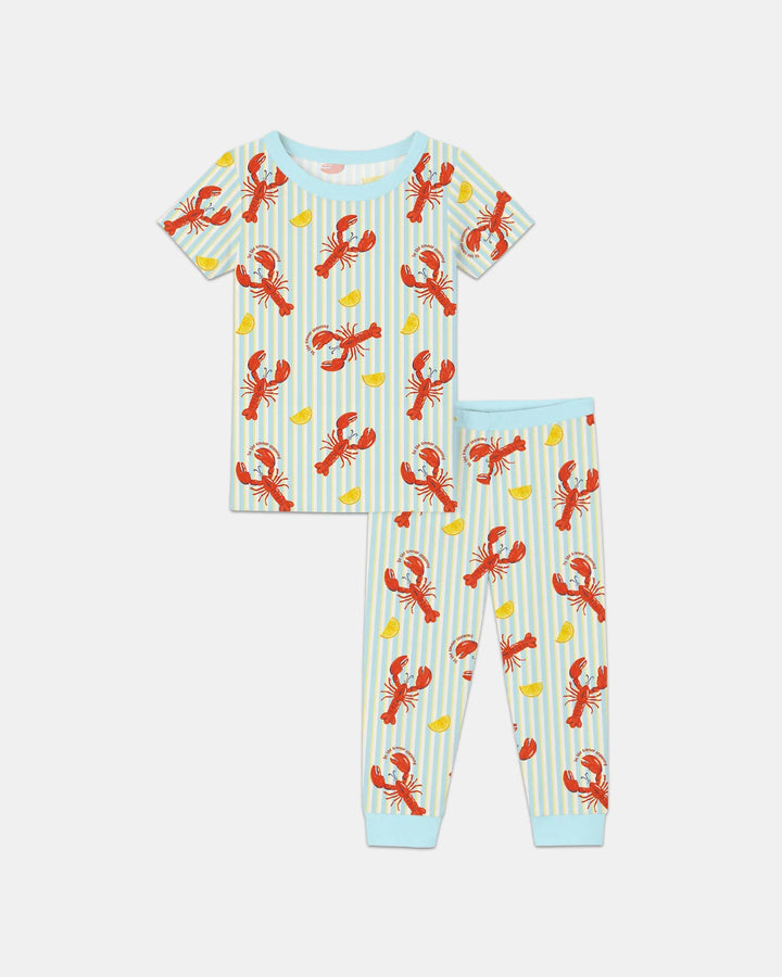 Crawfish Pinch Bamboo Two Piece Short Sleeve Pajama Set
