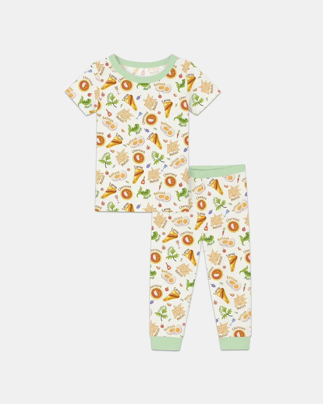 Happy Passover Family Matching Bamboo Two Piece Short Sleeve Pajama Set
