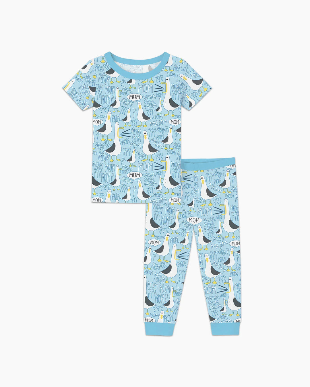 Funny Seagull MOM Two Piece Short Sleeve Pajama Set
