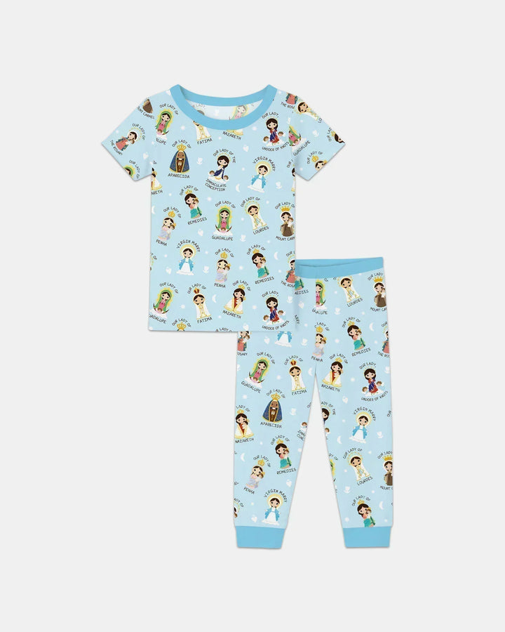 Little Marian Blessings Bamboo Two Piece Short Sleeve Pajama Set