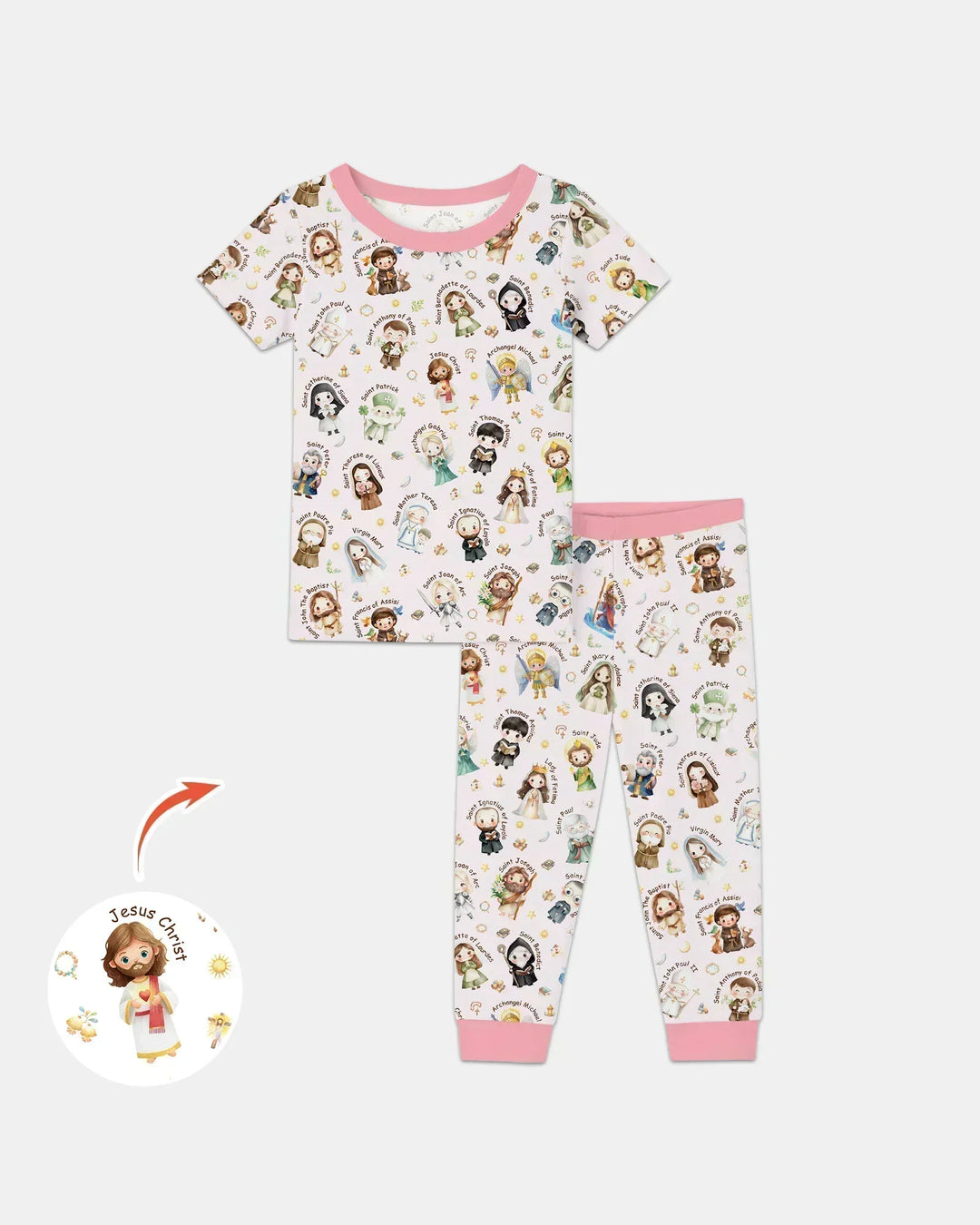 Little Saints Bamboo Two Piece Short Sleeve Pajama Set