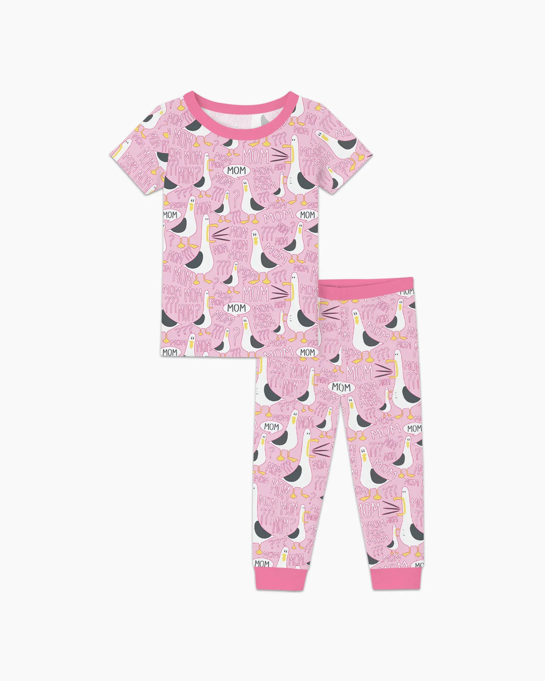 Funny Seagull MOM Two Piece Short Sleeve Pajama Set