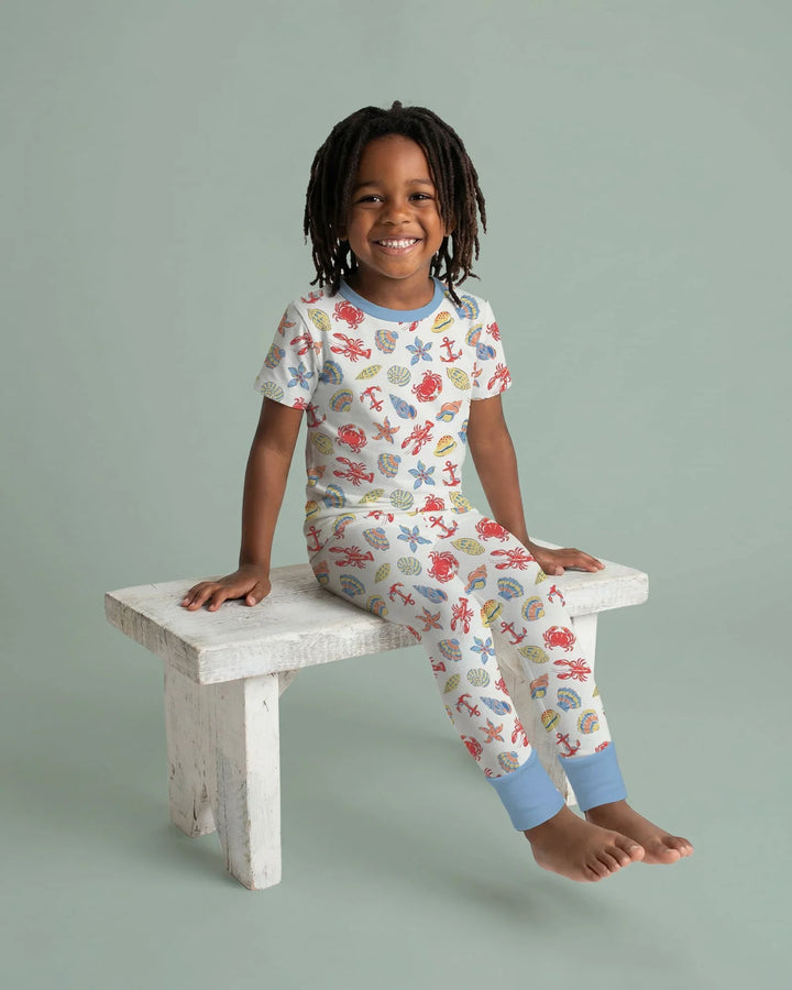 Catch Of The Day Family Matching Bamboo Two Piece Short Sleeve Pajama Set