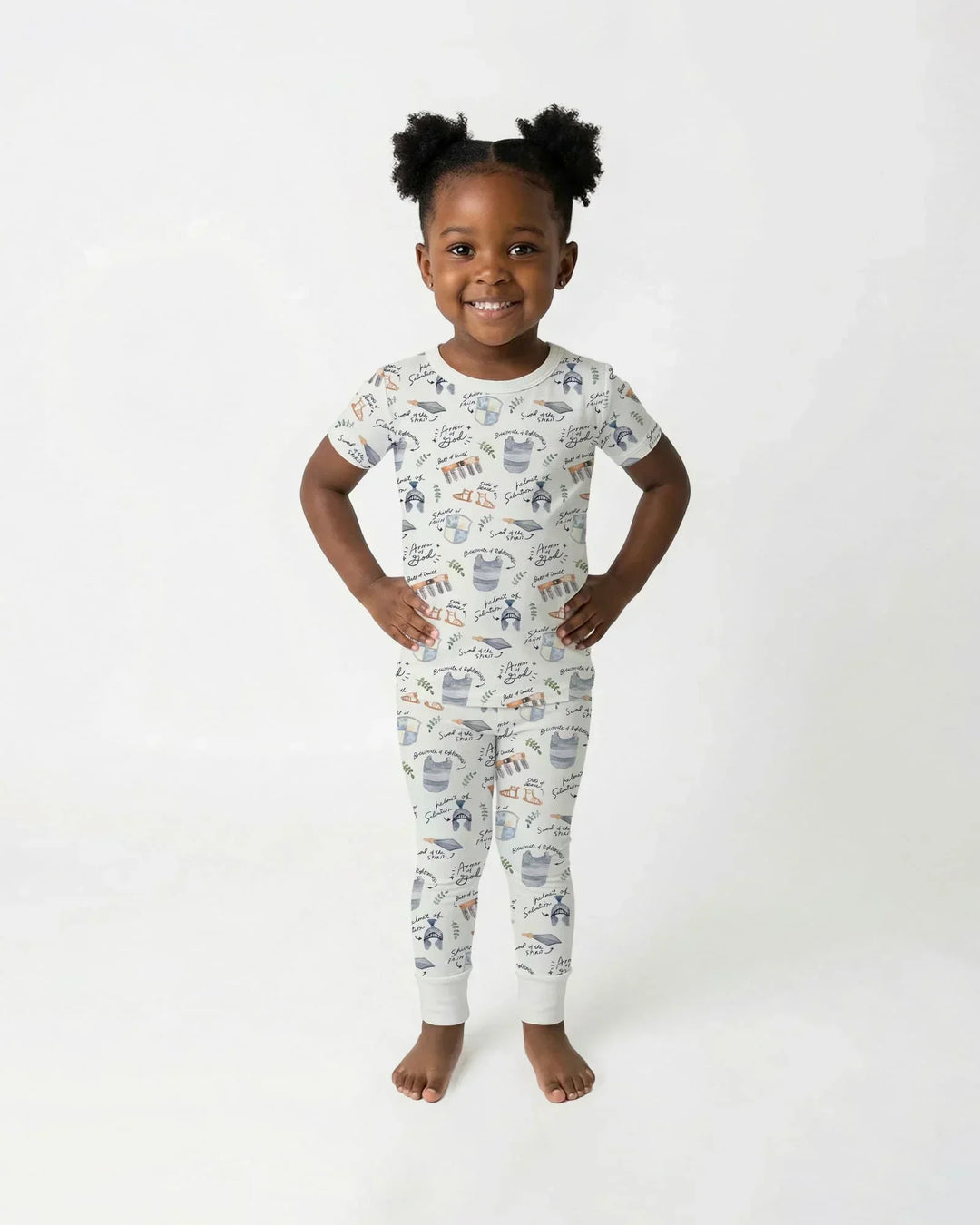 Ephesians 6:10-18 Armor of God Bamboo Two Piece Short Sleeve Pajama Set