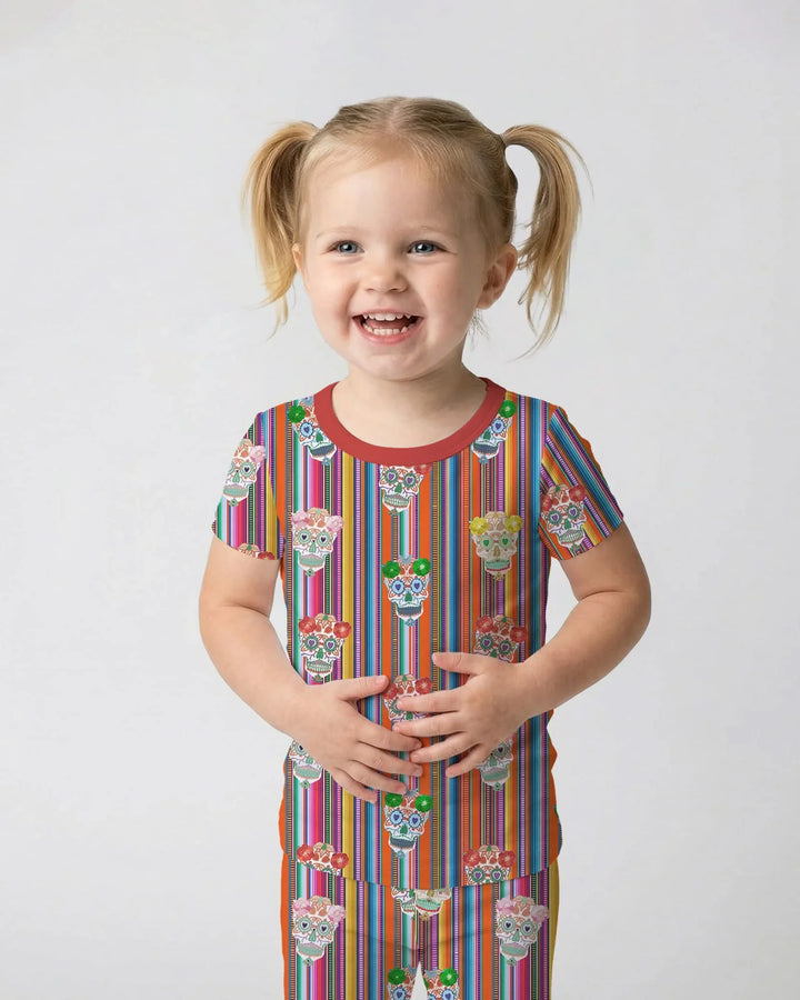 Cinco De Mayo Sparkle Two Piece Short Sleeve Pajama Set