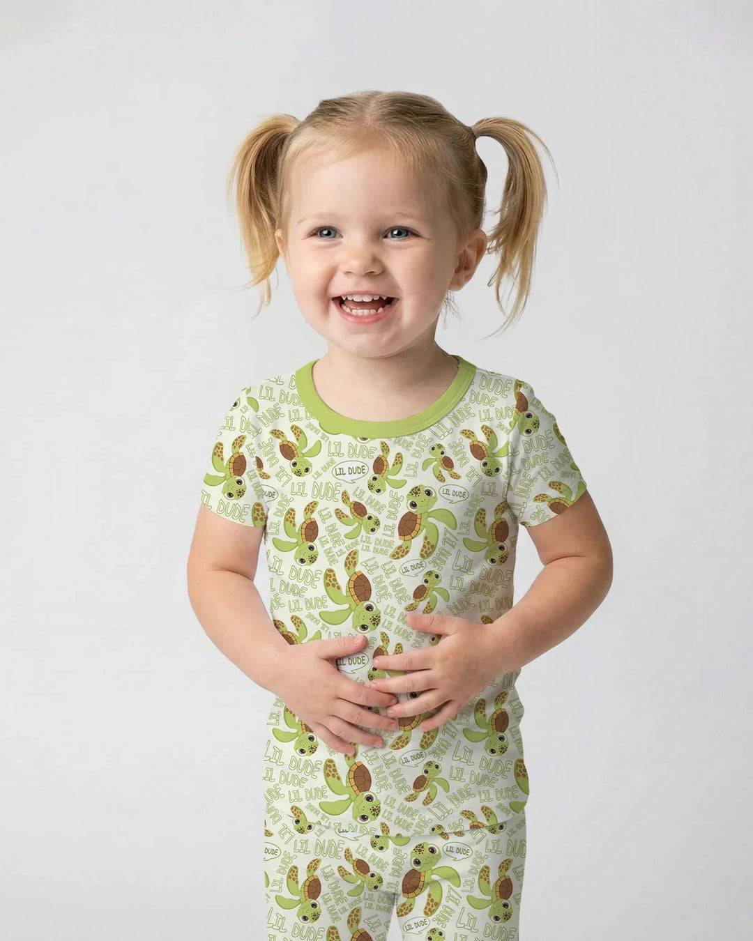 Father and Son Turtle Bamboo Two Piece Short Sleeve Pajama Set
