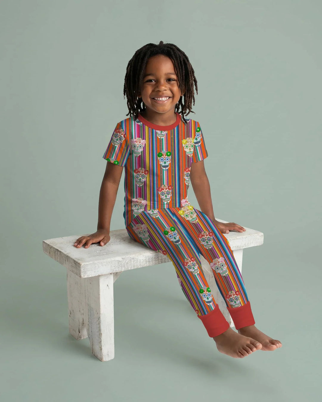 Cinco De Mayo Sparkle Two Piece Short Sleeve Pajama Set
