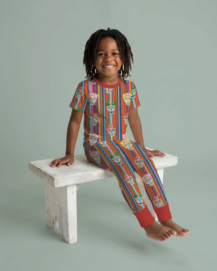 Cinco De Mayo Sparkle Two Piece Short Sleeve Pajama Set