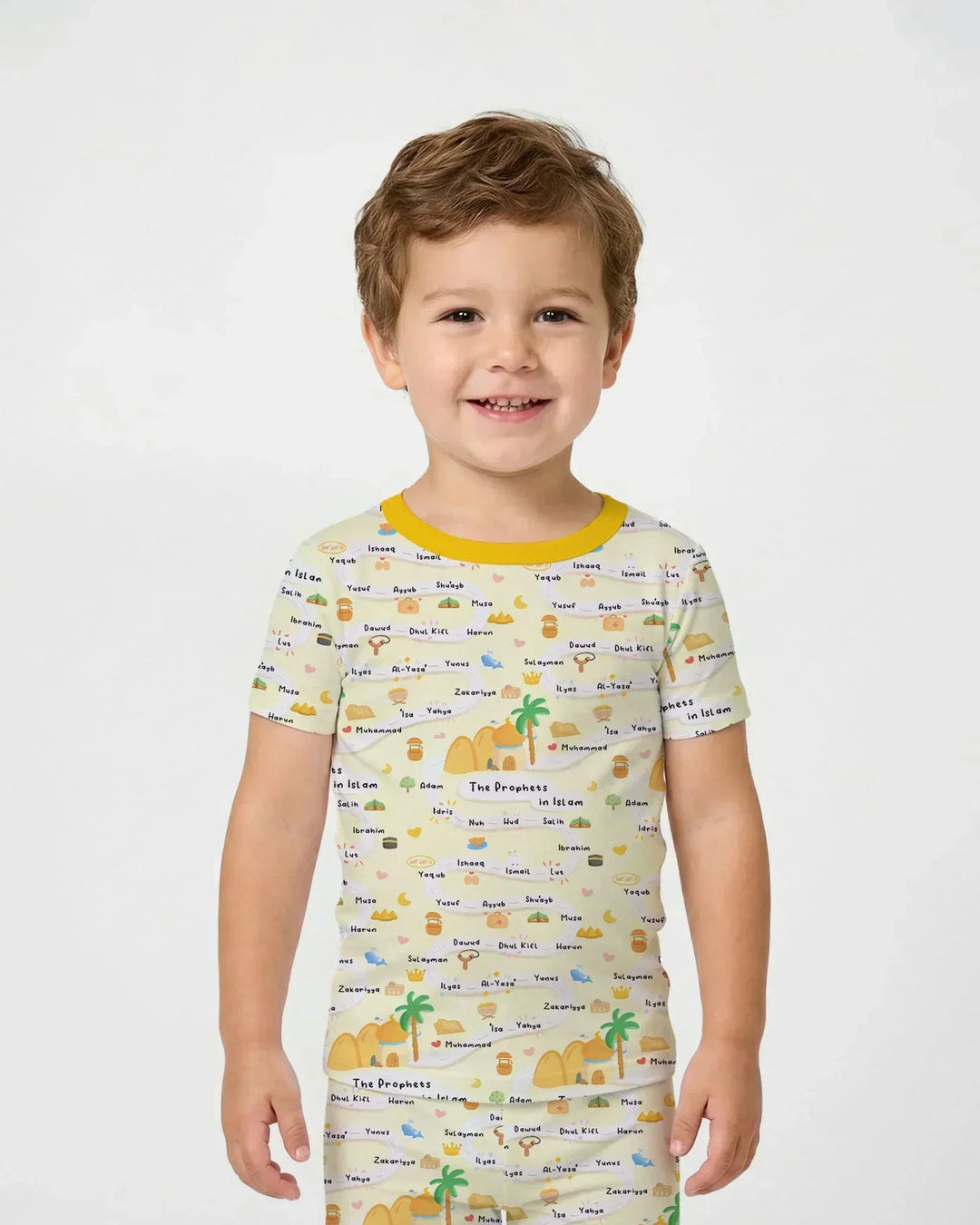 The Prophets in Islam Bamboo Two Piece Short Sleeve Pajama Set