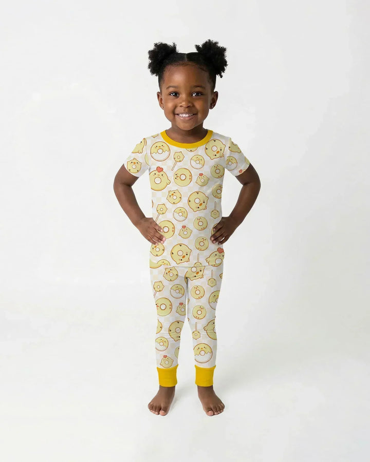 Easter Donuts Bamboo Two Piece Short Sleeve Pajama Set