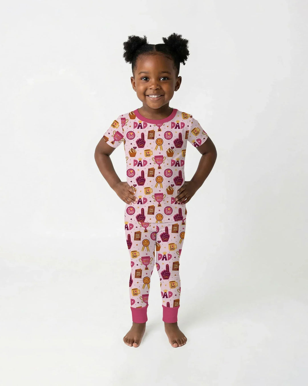 World's Best Dad Bamboo Two Piece Short Sleeve Pajama Set