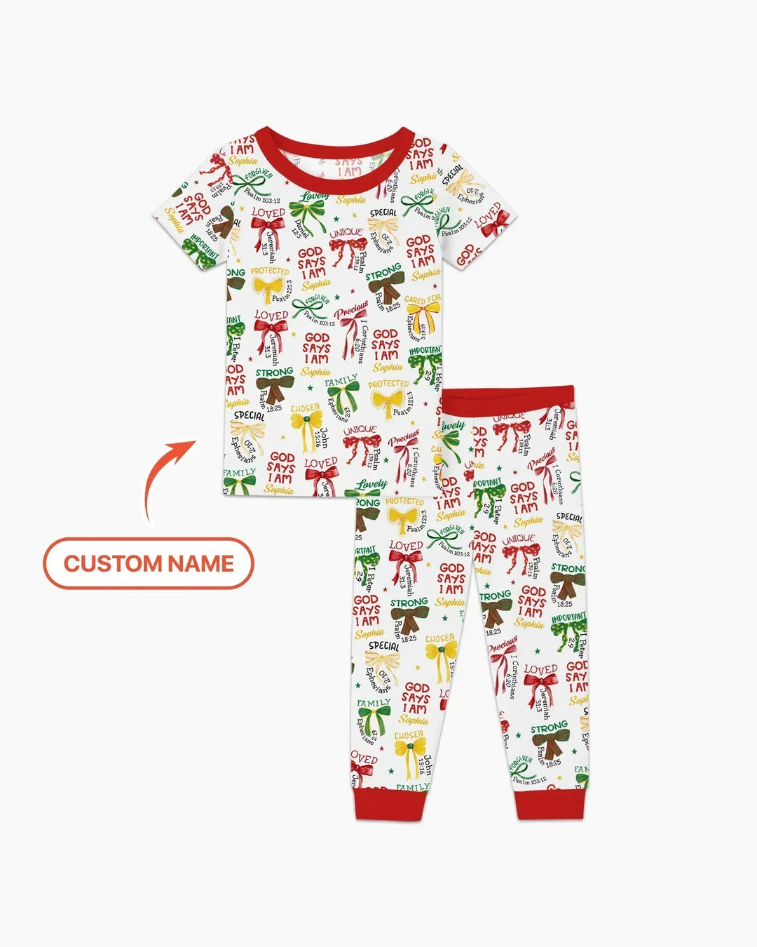 Juneteenth God Says I AM Bamboo Two Piece Short Sleeve Pajama Set