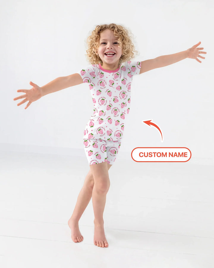 Hand Picked By God Custom Name Bamboo Two Piece Short Sleeve Shorts Pajama Set
