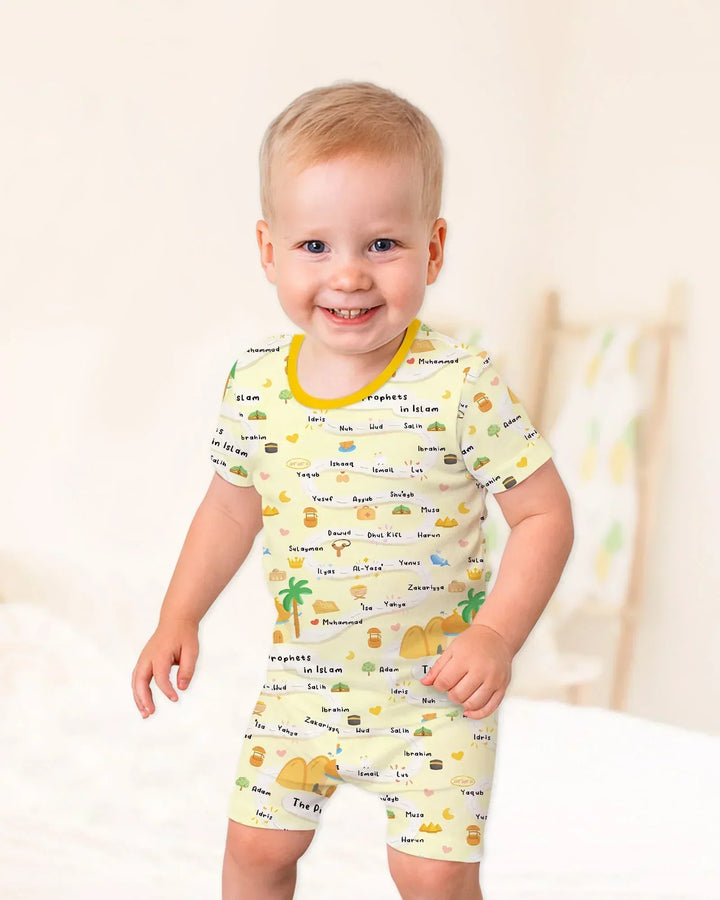 The Prophets in Islam Bamboo Two Piece Short Sleeve Shorts Pajama Set
