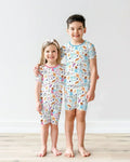 First Communion Bamboo Two Piece Short Sleeve Shorts Pajama Set